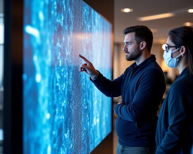 ThreadGenius AI team collaborating on textile pattern analysis in London office