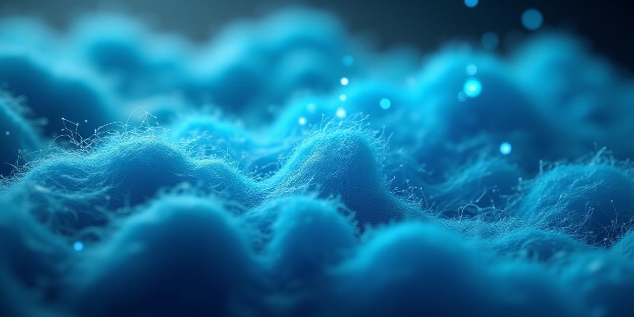 Close-up of high-quality sustainable fabric textures with digital data overlays